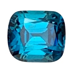 Ink Blue Color Cushion Cut Natural Tourmaline Gemstone 5mm