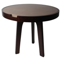 Cocktail Tables Ink Brown con piano in mogano e pelle