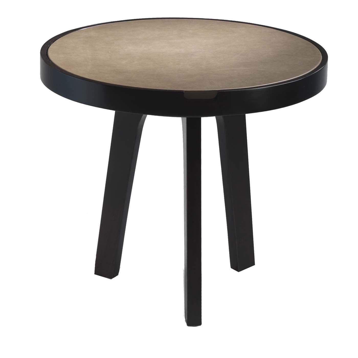 Italian Ink Brown Side Table For Sale