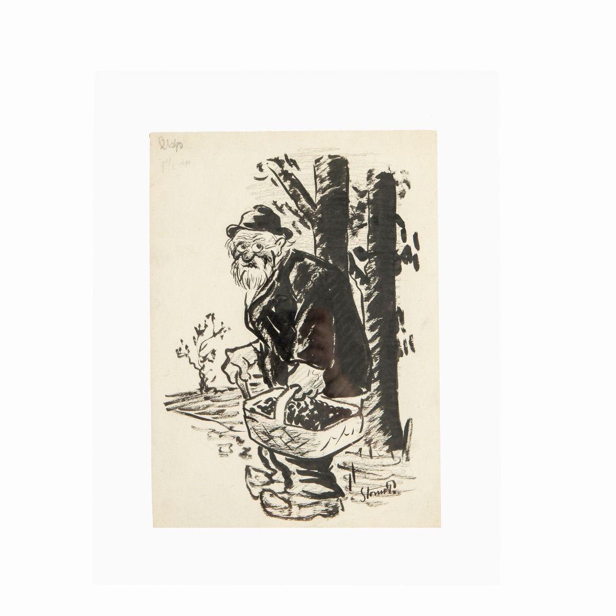 This original ink drawing is the work of Robert Storm Petersen, widely known as Storm P., one of Denmark’s most beloved cultural figures. A master of satire and everyday humor, Storm P. was famous for his cartoons, paintings, and social