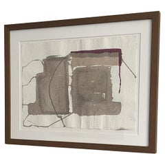 Ink drawing on japanese paper by BAS - Framed