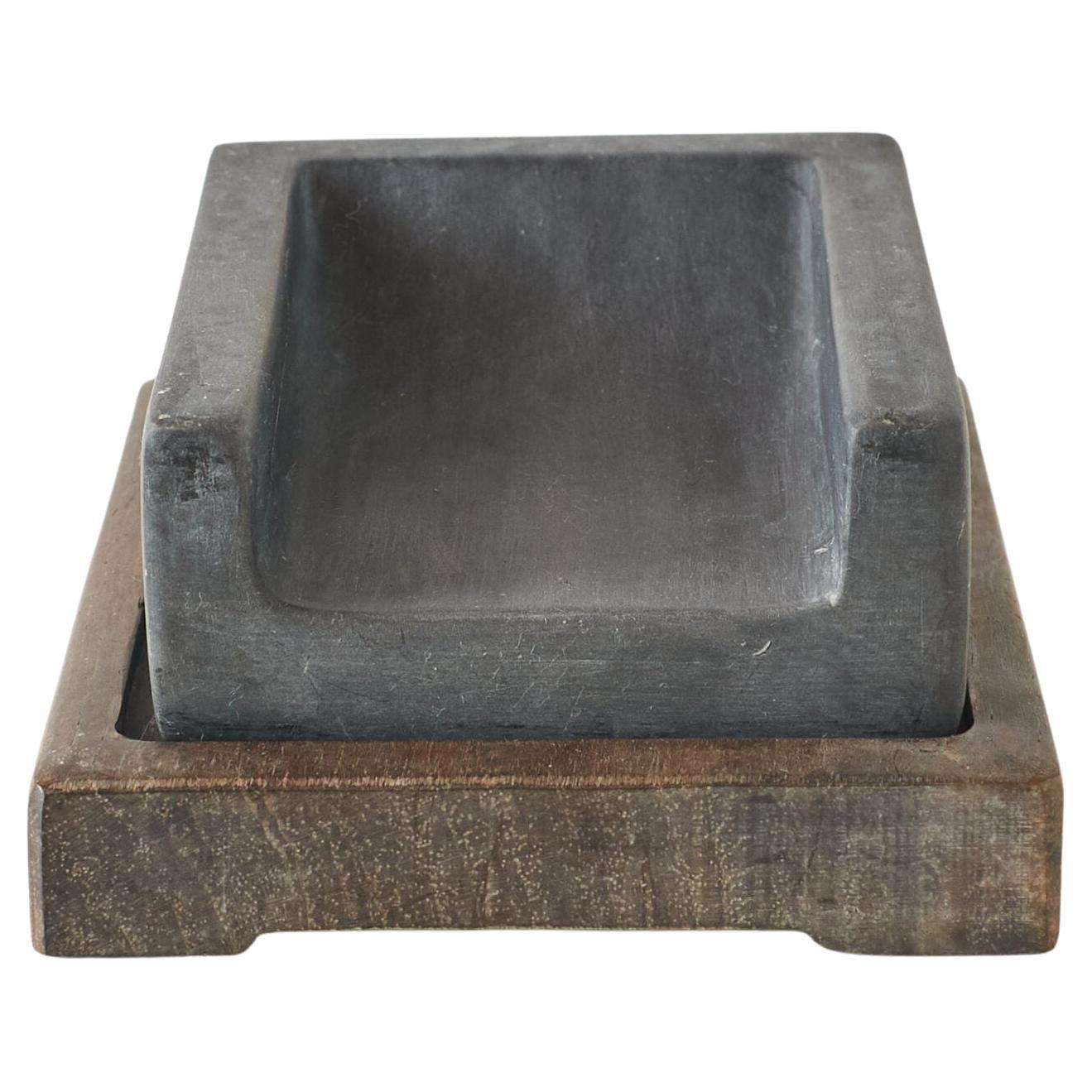 Piedra de tinta con base de madera en venta