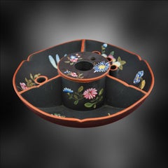Ink Well with Chinese Flowers decoration, Wedgwood, circa 1820