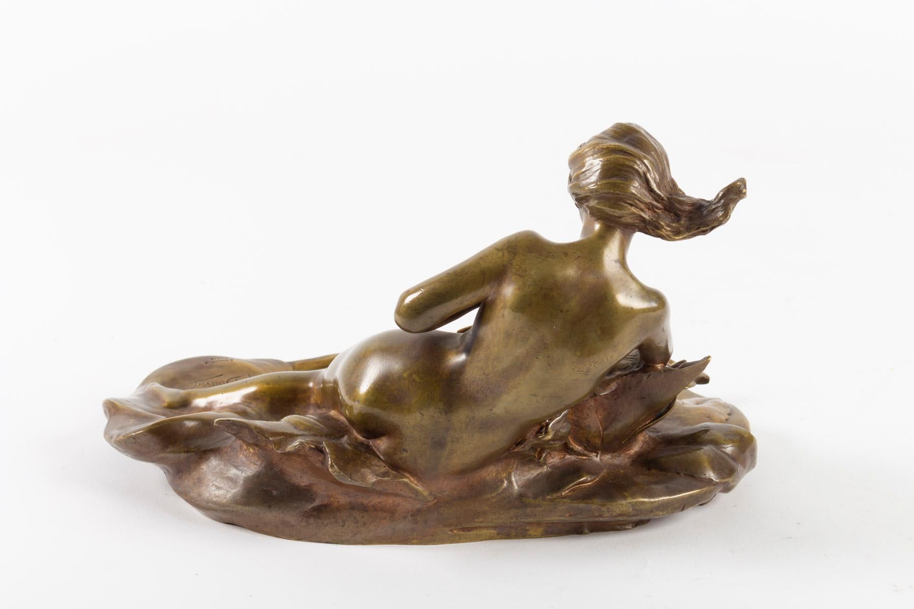 Inkwell of Maurice Bouval in Bronze, Founder Collin 2