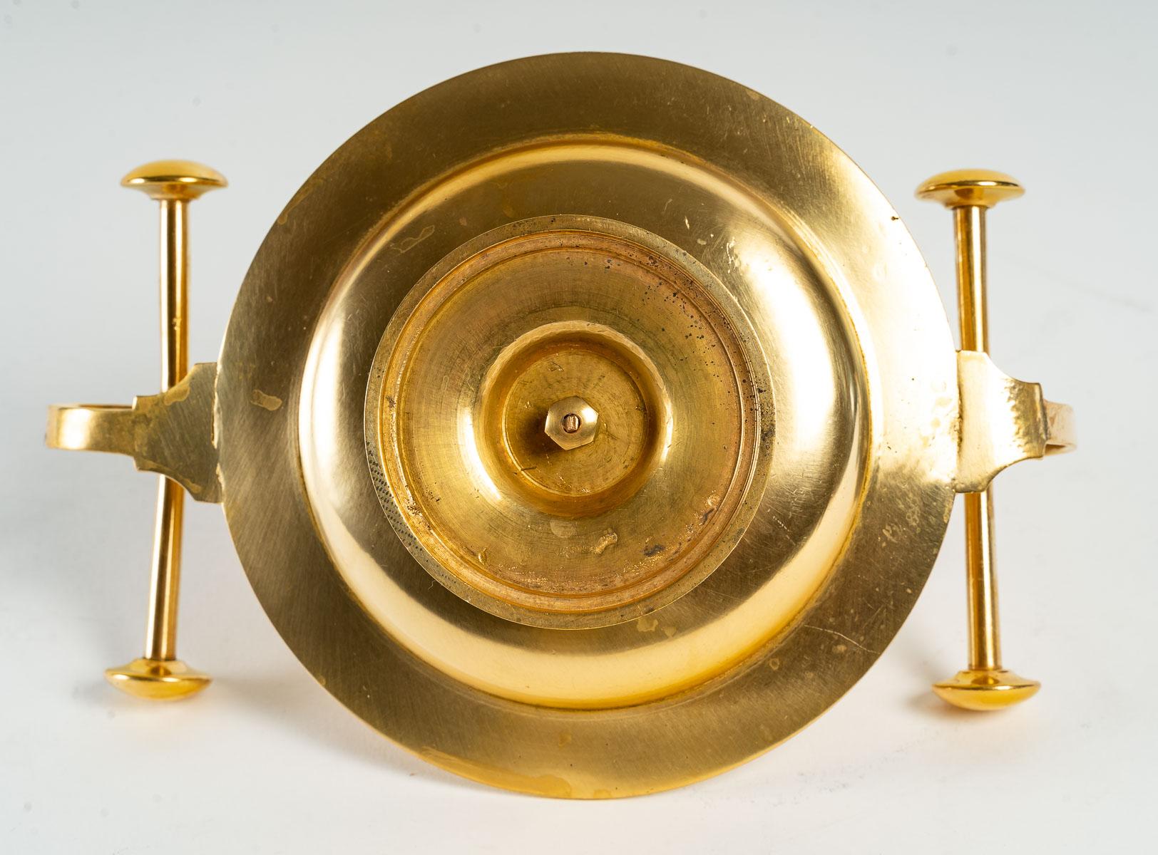 Inkwell of the XIXth Century in Gilded Bronze For Sale 1