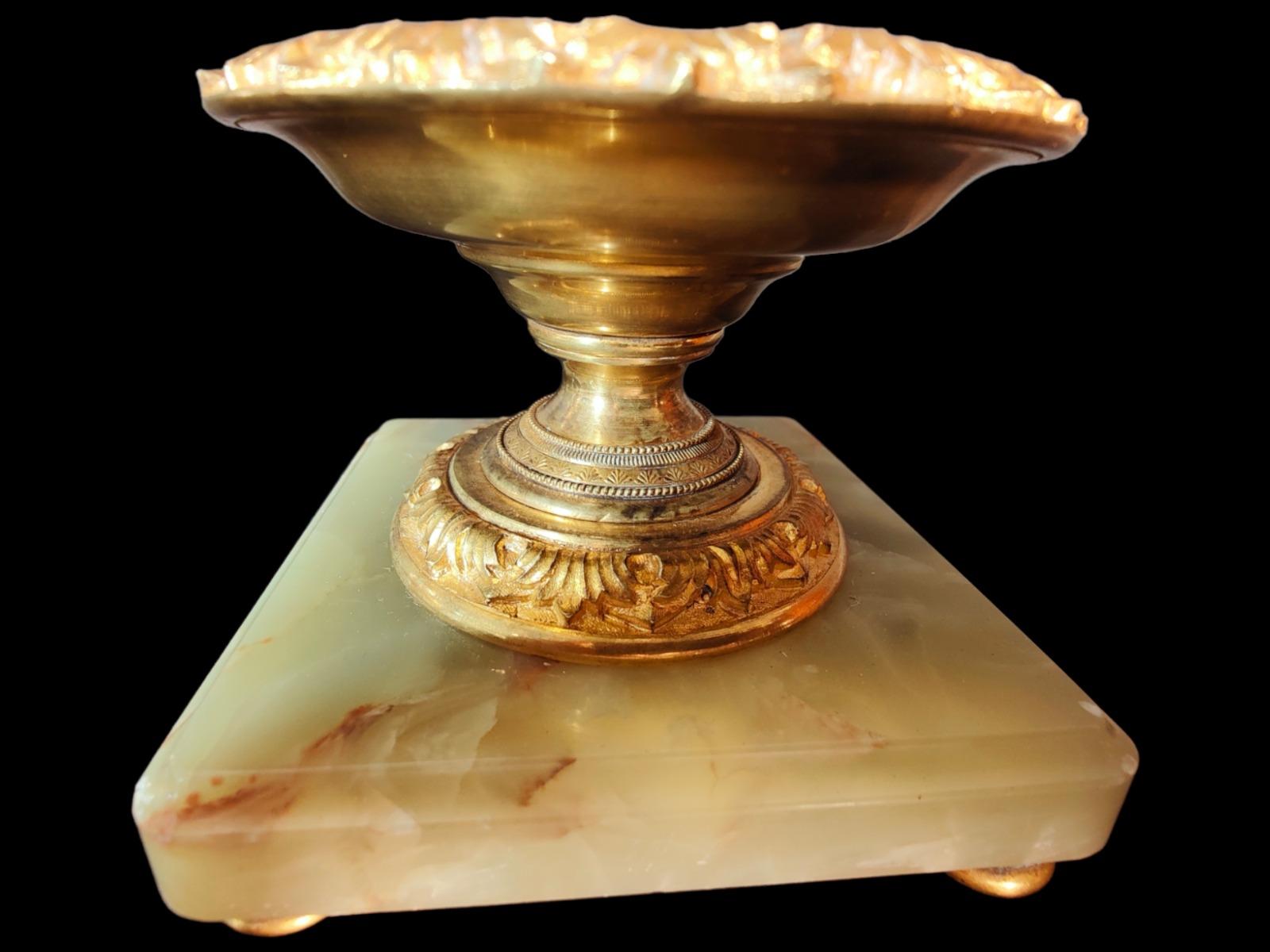 Hand-Crafted Inkwell Onyx France-Russia, 19th Century For Sale