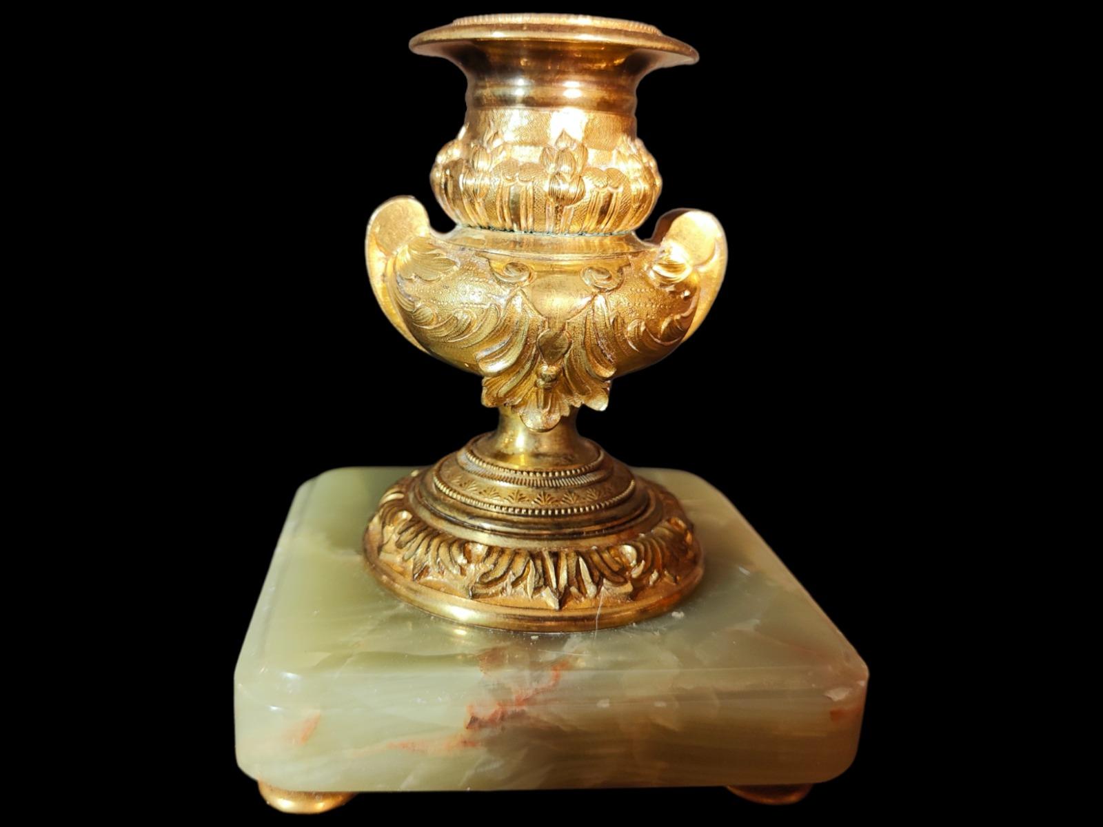 Inkwell Onyx France-Russia, 19th Century In Good Condition For Sale In Madrid, ES