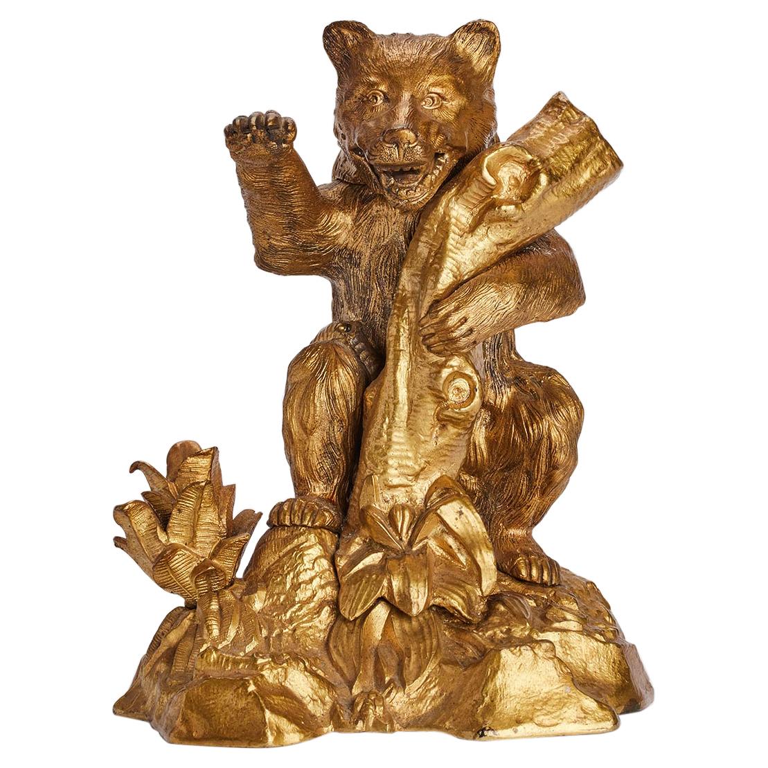 Inkwell Representing a Bear, Russia, 1880