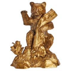 Antique Inkwell Representing a Bear, Russia, 1880