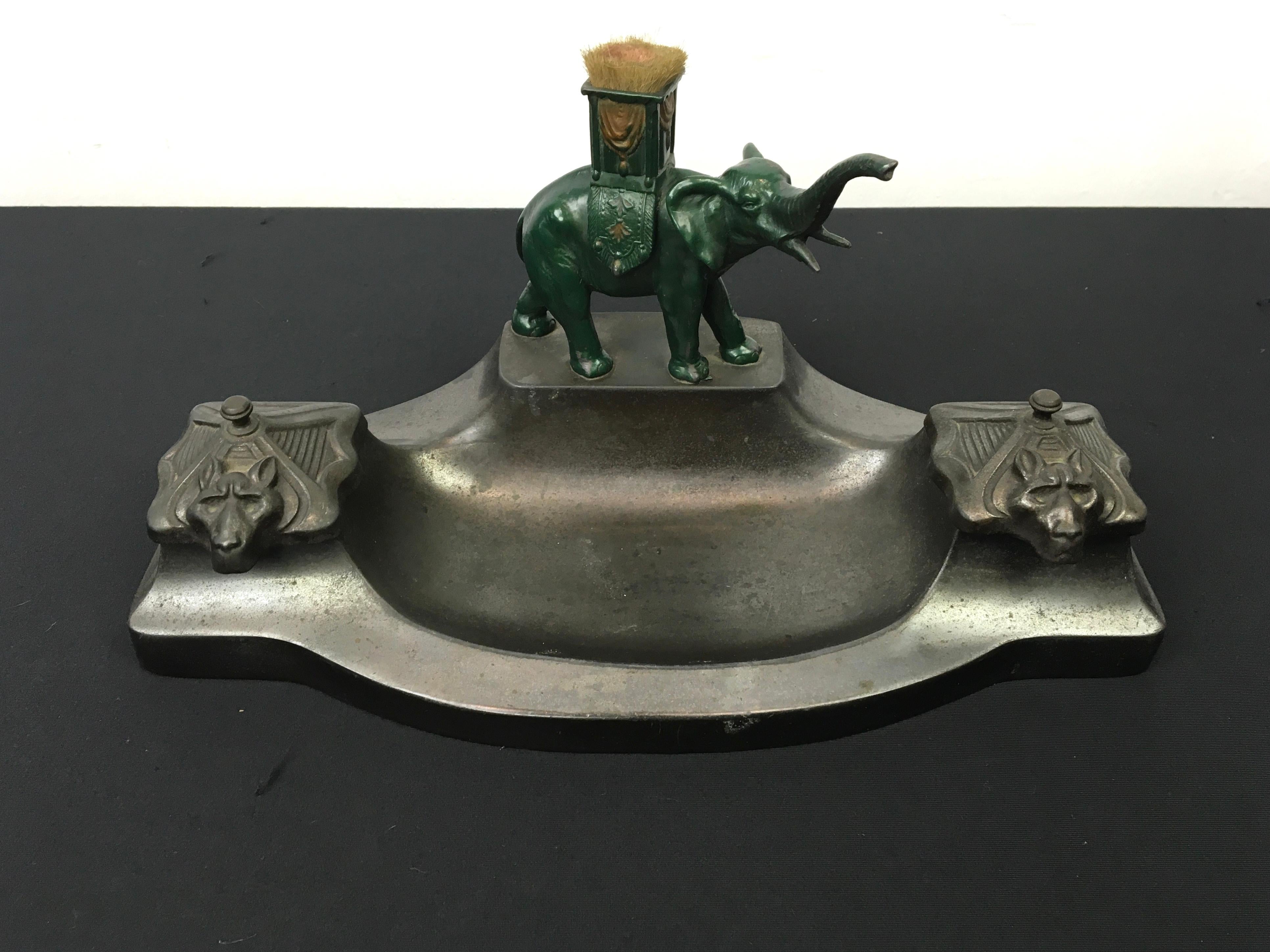 Inkwell with Elephant, 1930s For Sale 6