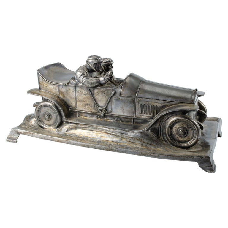 WMF Racing Car Desk Piece Silverplated Inkwell 1905-1915 Automobilia at  1stDibs