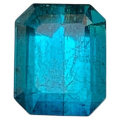Inky Blue Natural Tourmaline 2.30 Carat Emerald Cut Loose Gemstone for Ring