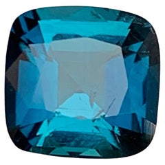 Inky Blue Natural Tourmaline Ring Loose Gemstone 2 Carat Square Cushion-Jewelry