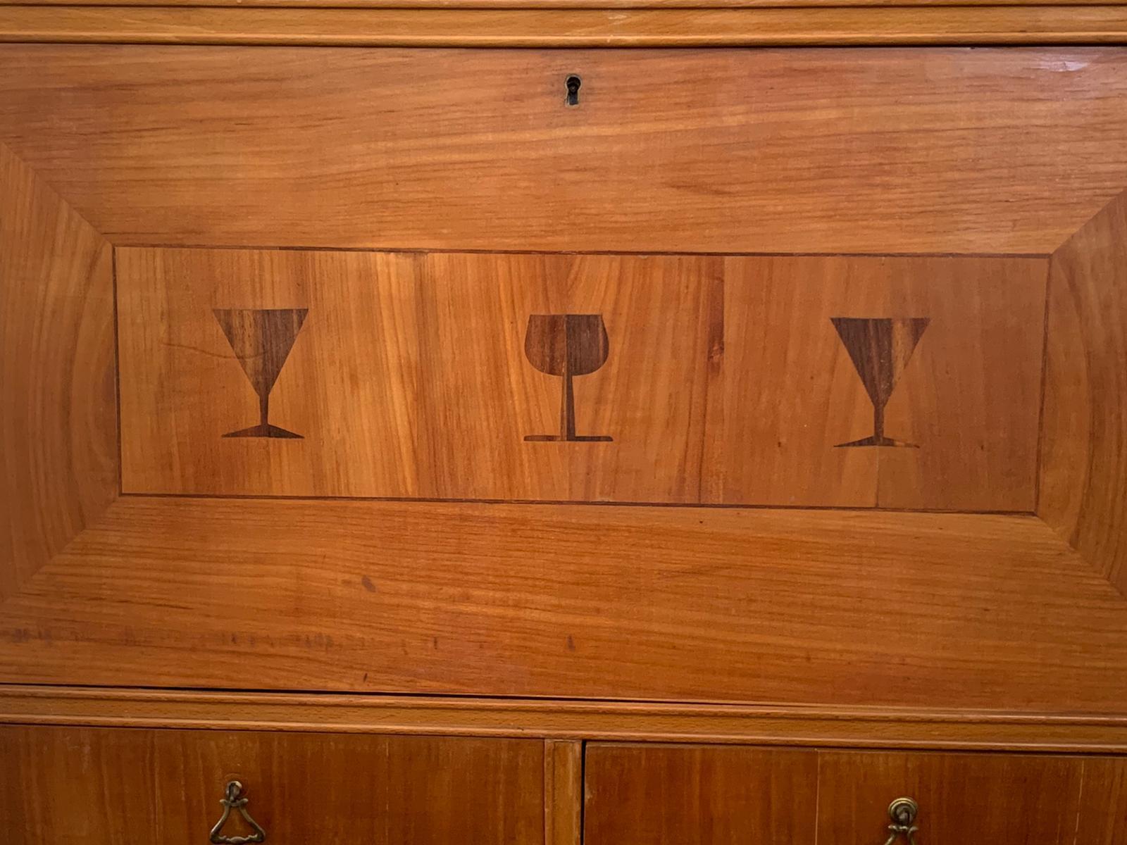 Inlaid Bar Cabinet in Ebony 2