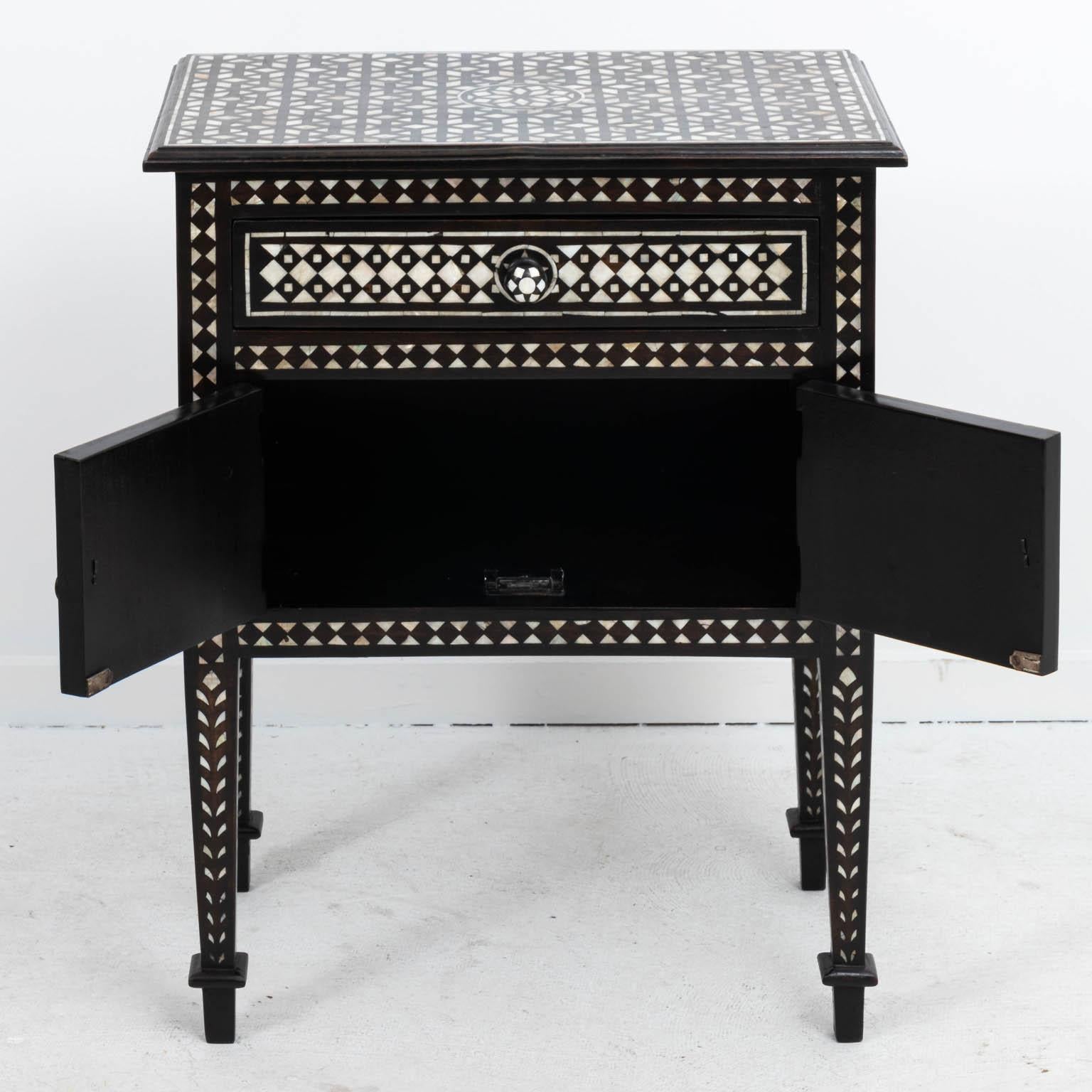Inlaid Bedside Tables For Sale 1