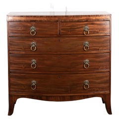 Inlaid Bow-Fronted Chest of Drawers