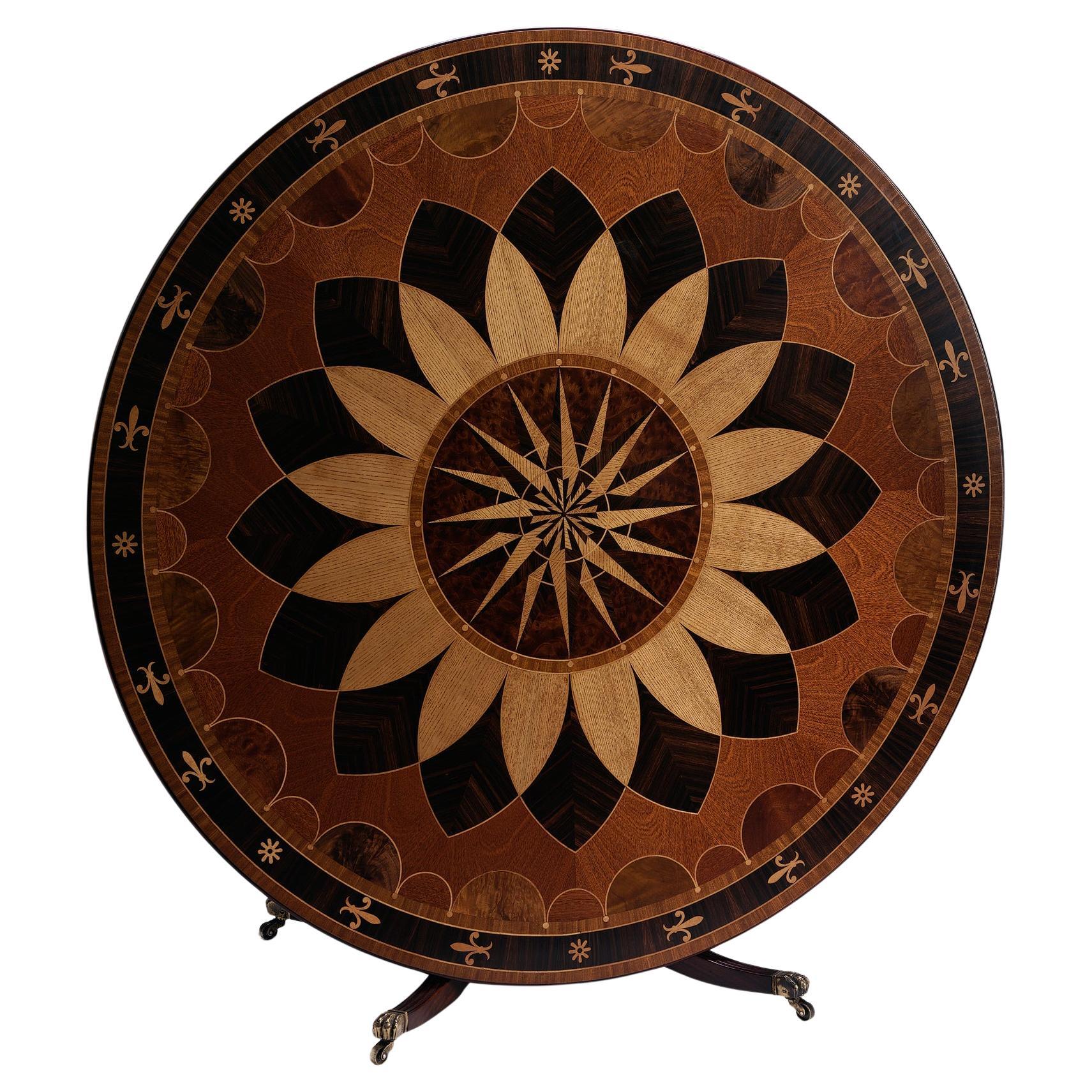 Inlaid Breakfast Table For Sale