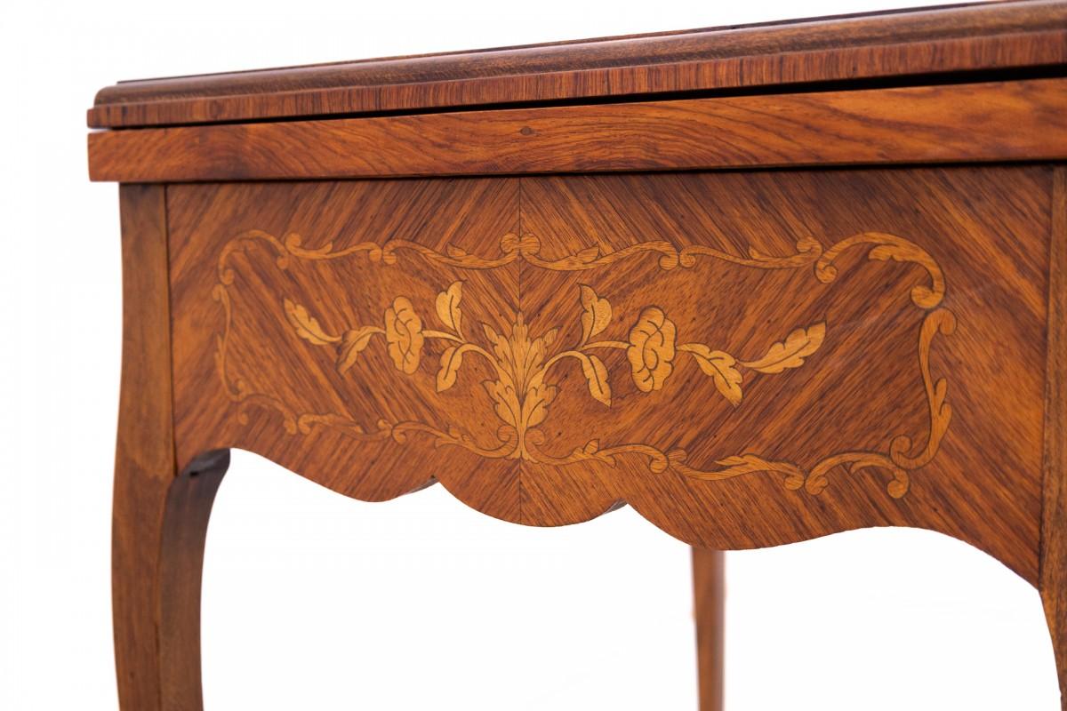Inlaid card table, France, circa 1860. For Sale 3