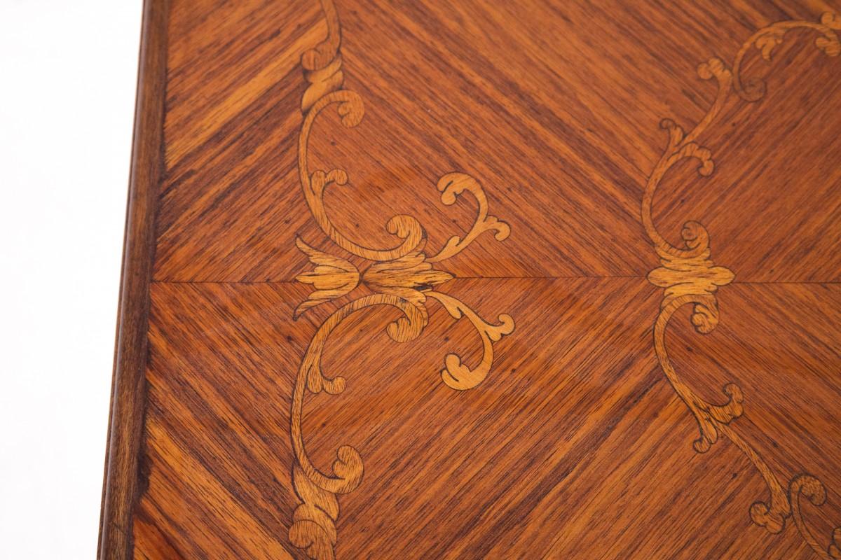 Walnut Inlaid card table, France, circa 1860. For Sale