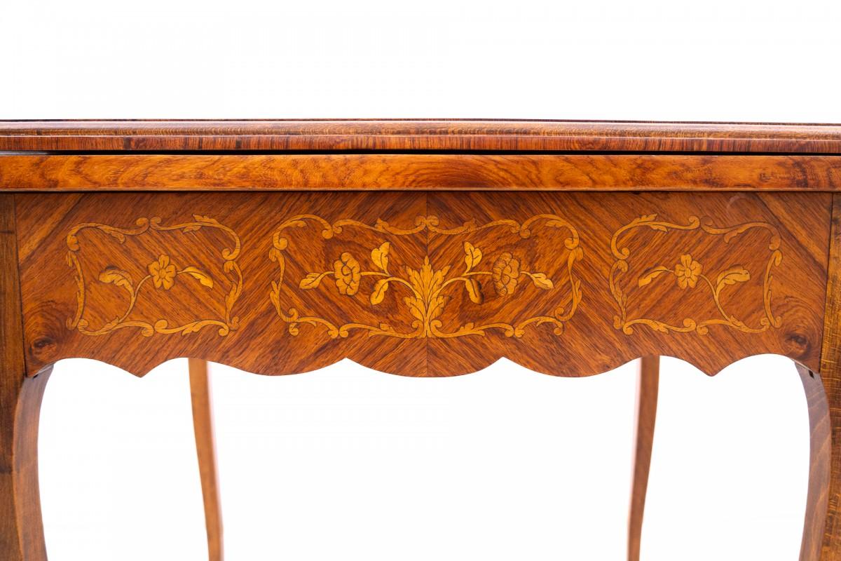 Inlaid card table, France, circa 1860. For Sale 2