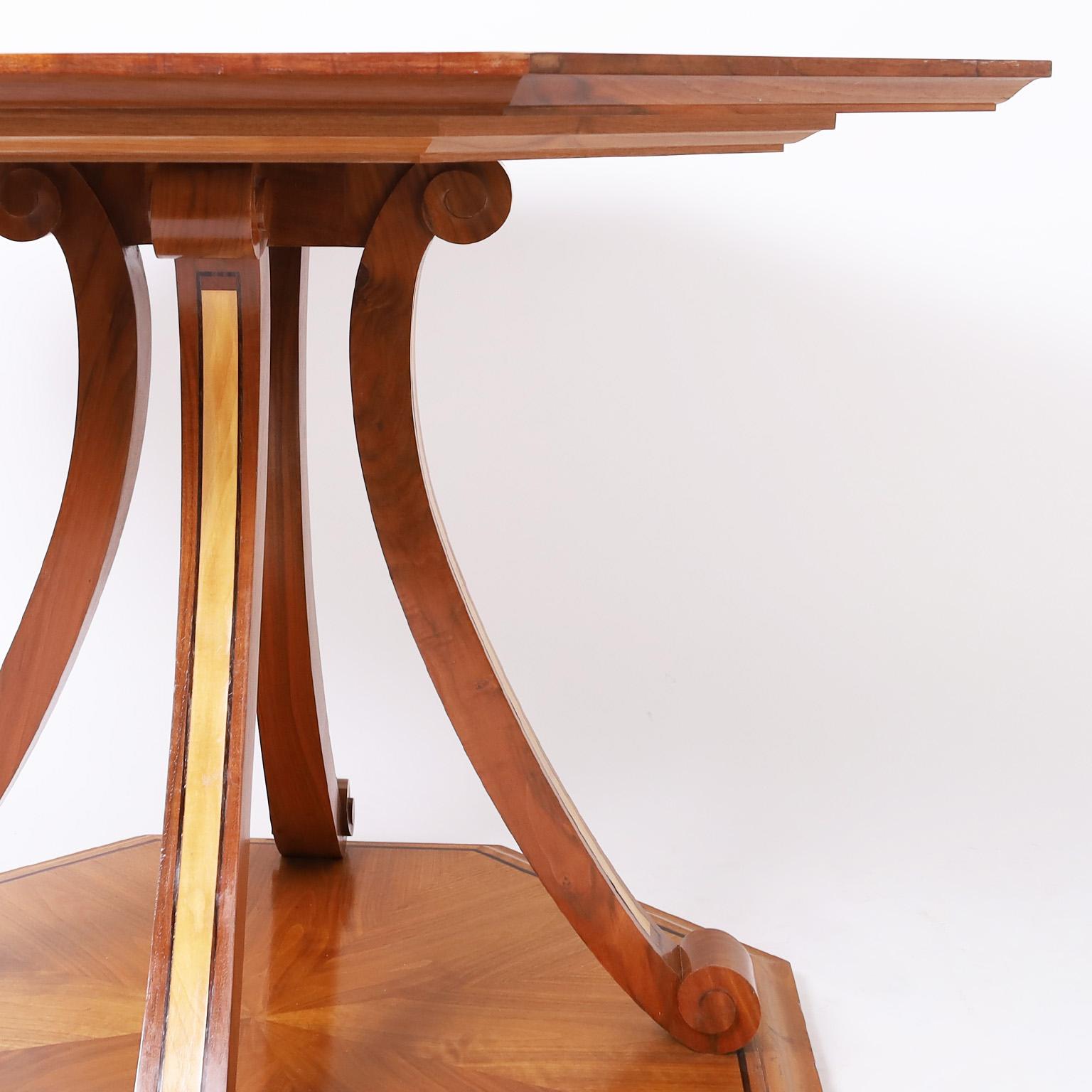 20th Century Inlaid Center Table For Sale