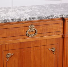 Inlaid Cherry French Louis XVI Style Breakfront Sideboard Buffet