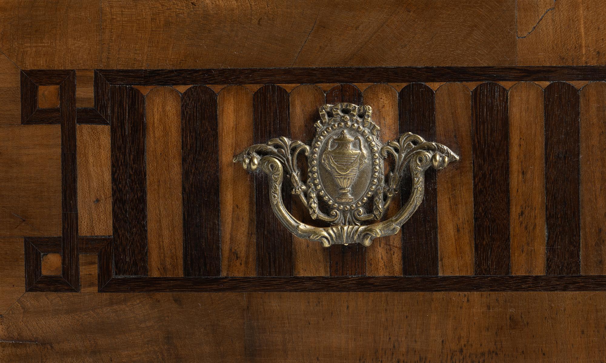 English Inlaid Chest of Drawers, England circa 1810 For Sale