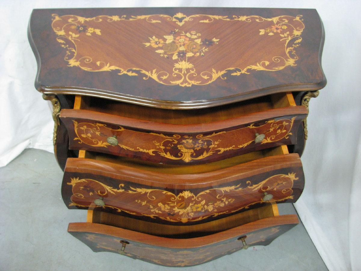 Inlaid Chest of Drawers in Rococo Style, 20th Century In Good Condition For Sale In Liverpool, GB