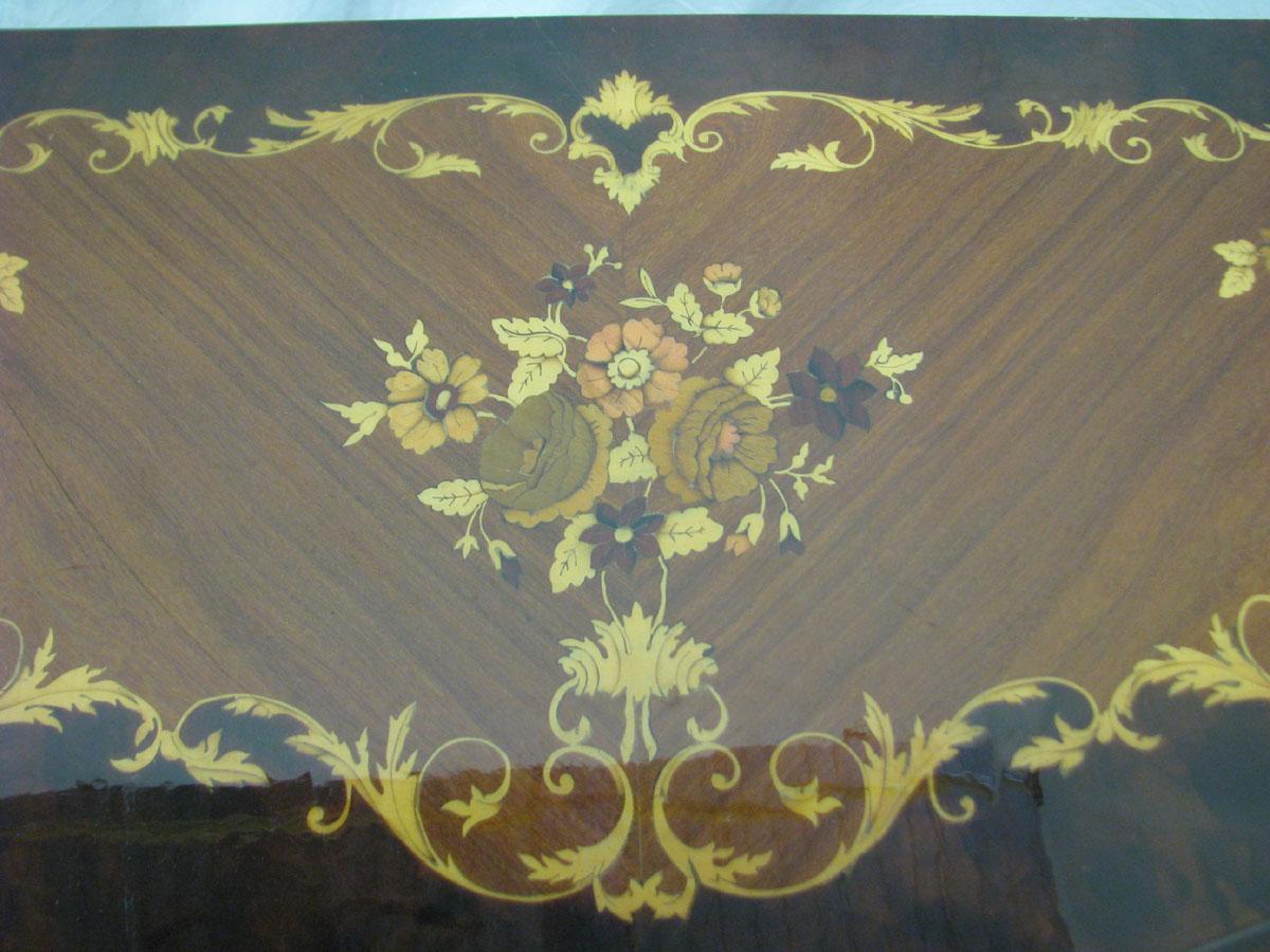 Wood Inlaid Chest of Drawers in Rococo Style, 20th Century For Sale