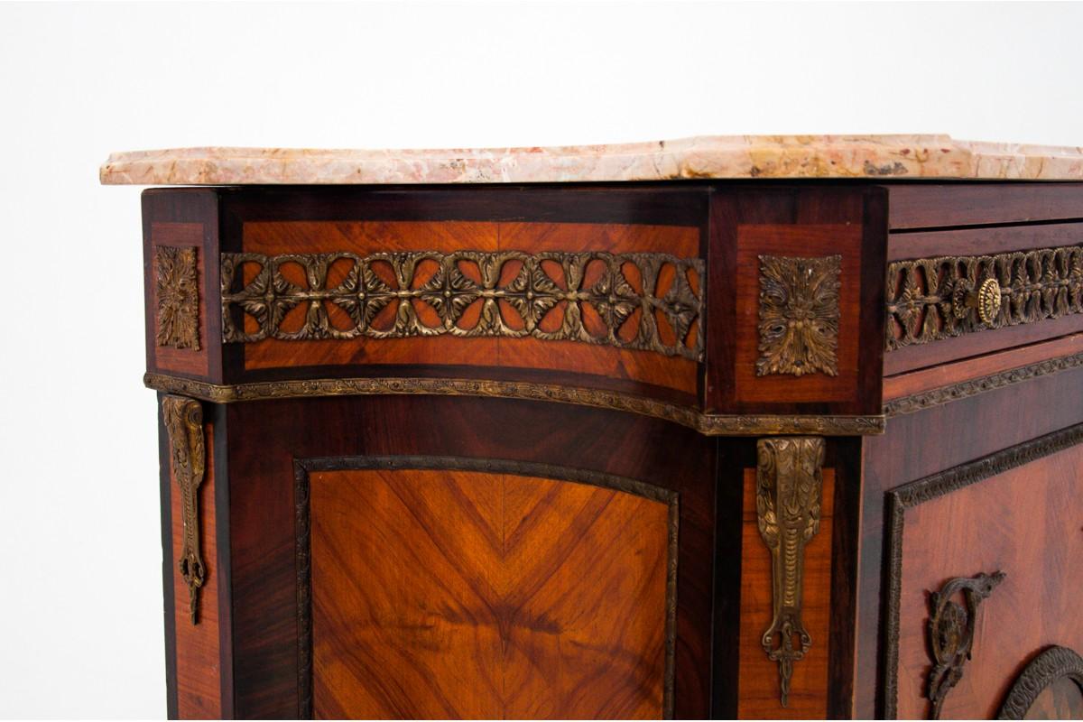 Inlaid chest of drawers, Italy, mid-19th century. For Sale 1