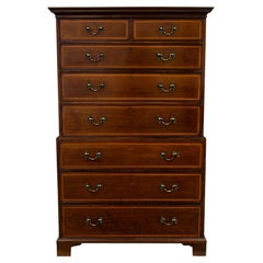 Antique Inlaid Chest on Chest