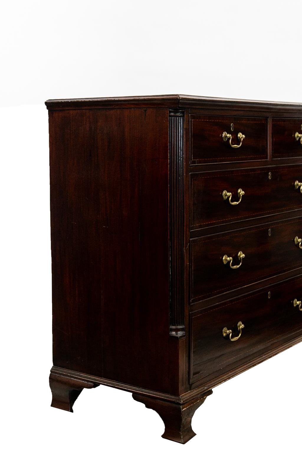 Boxwood Inlaid Chippendale Chest For Sale