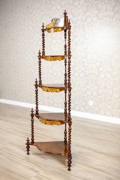 Inlaid Corner Étagère From the Late 19th Century