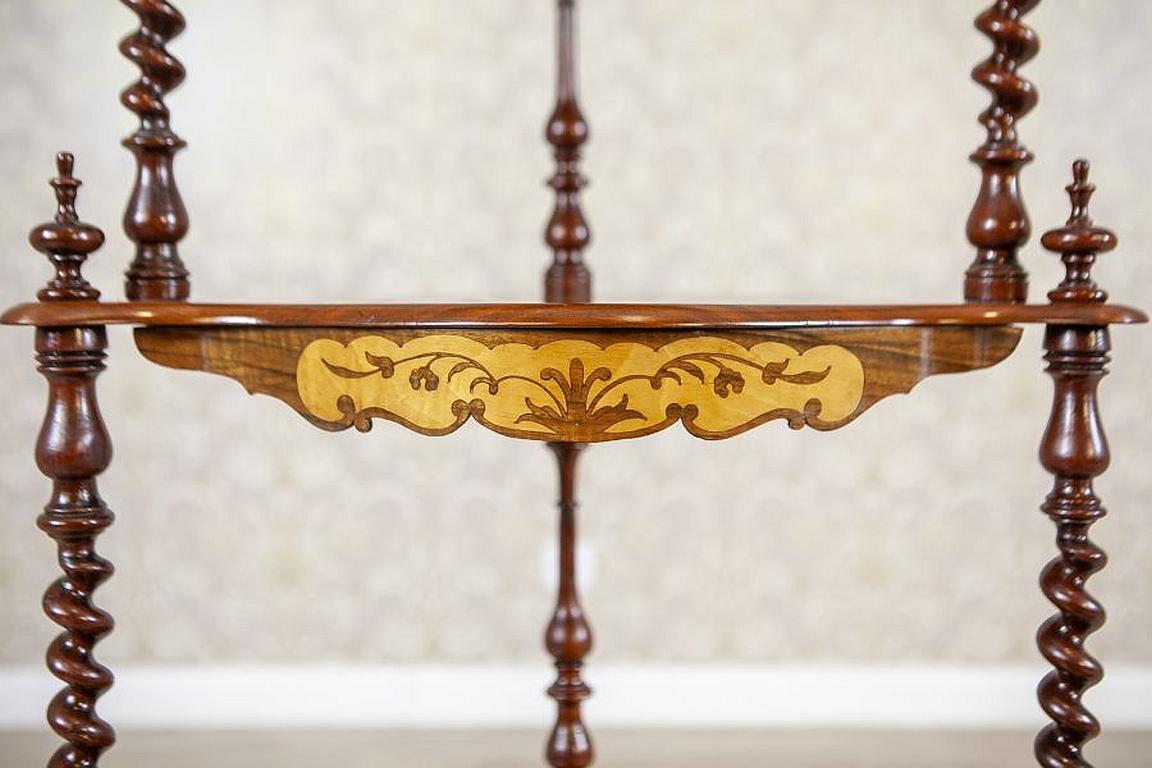 Inlaid Corner Étagère from the Late 19th Century For Sale 3