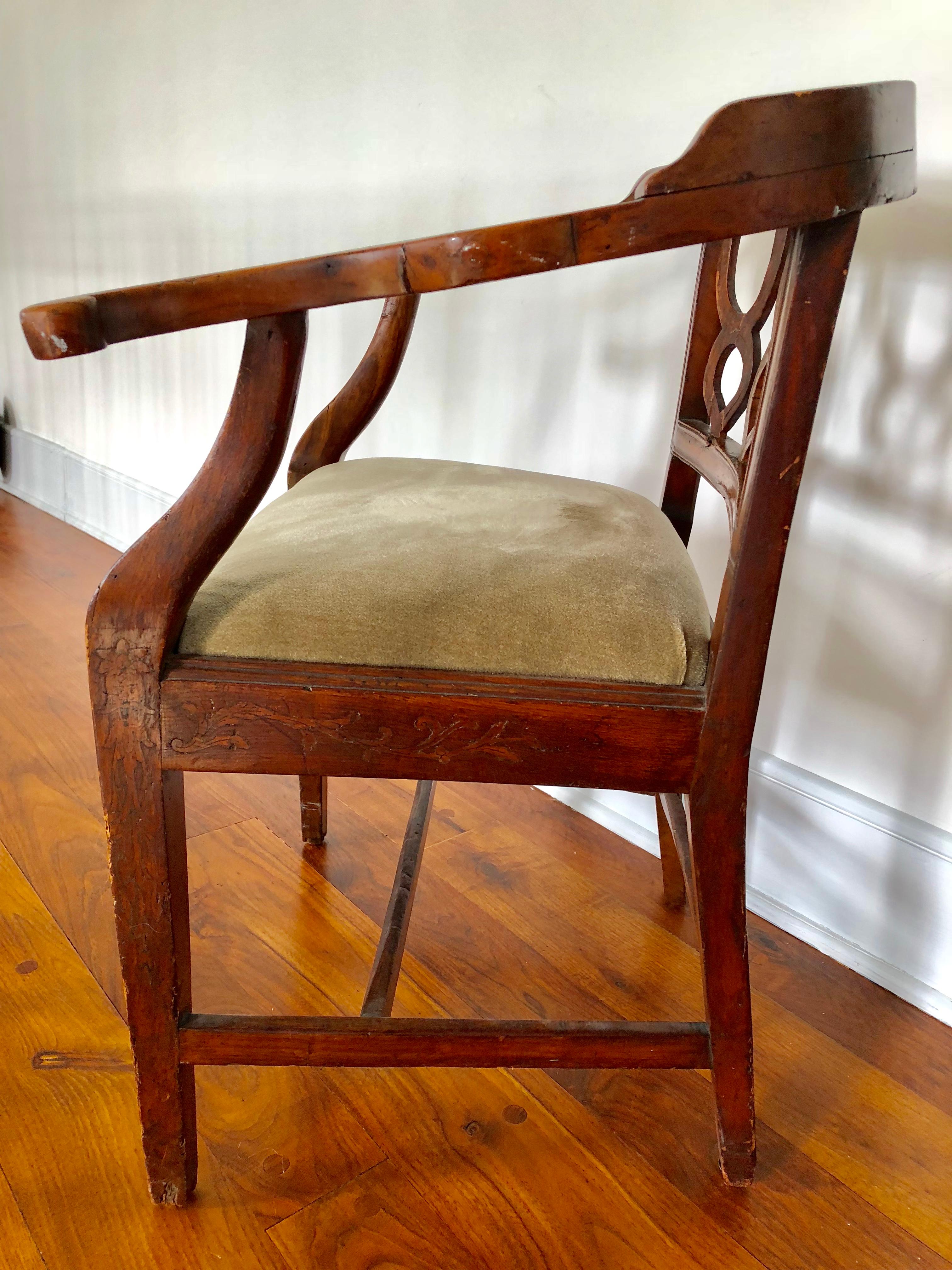 Inlaid Desk Chair, French, 19th Century 2