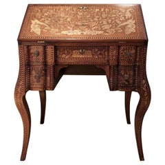 Antique Inlaid Desk Early 20th Century