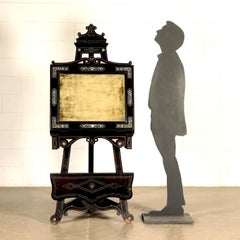 Easel mit Intarsien, Ebenholz, Italien, 19. Jahrhundert