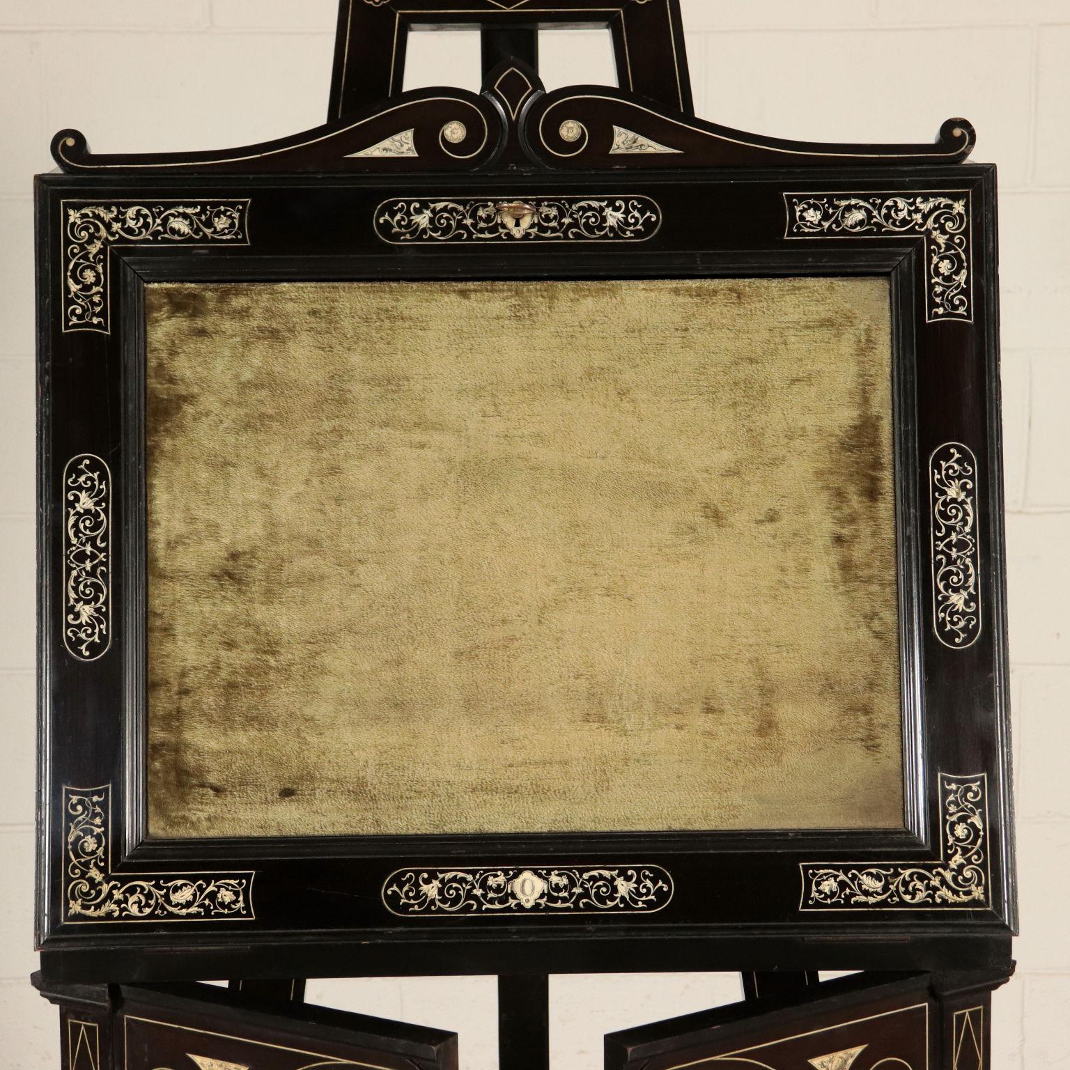 Other Inlaid Easel, Ebony, Italy 19th Century