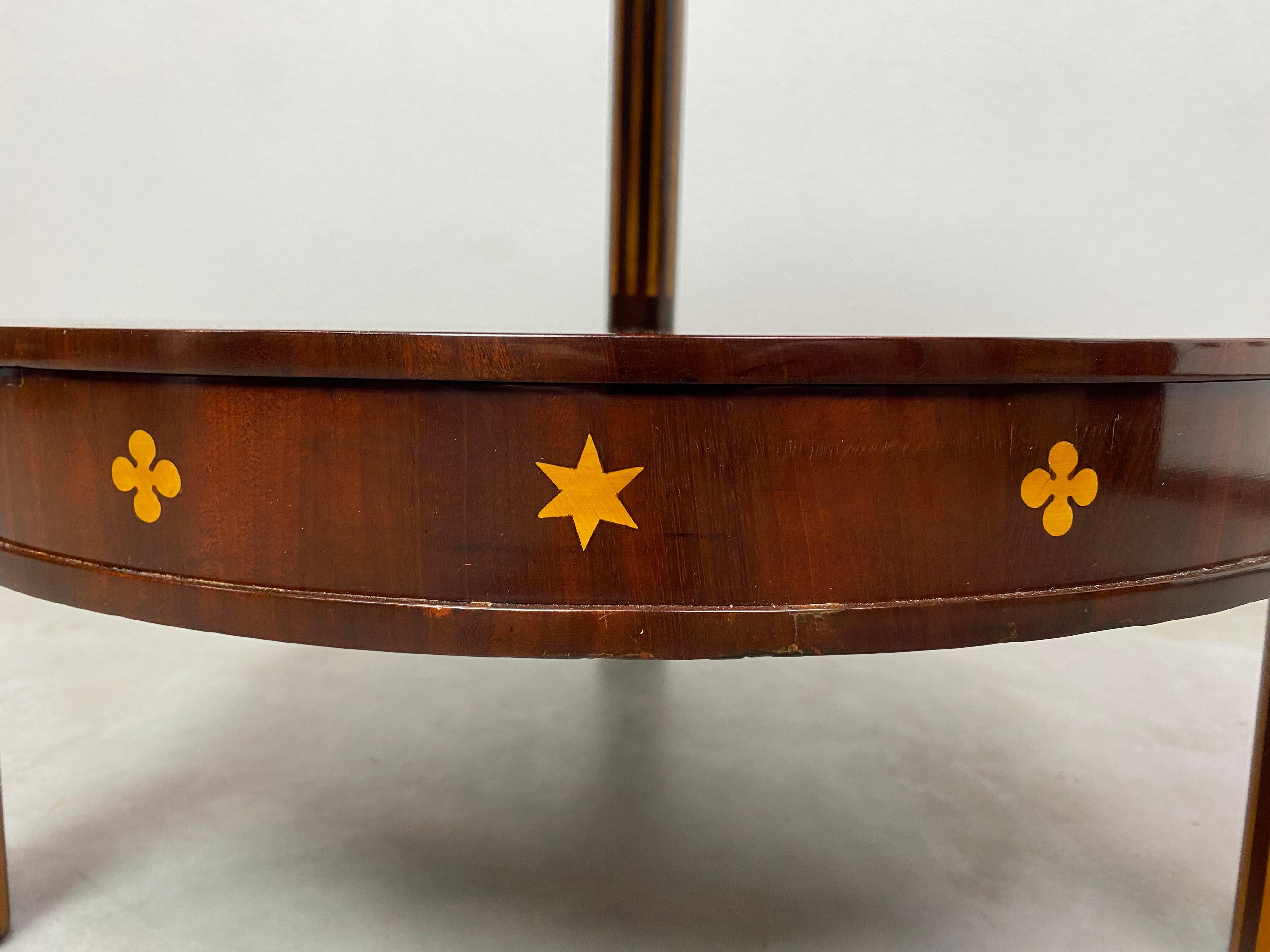 Inlaid empire side table circa 1800 For Sale 7