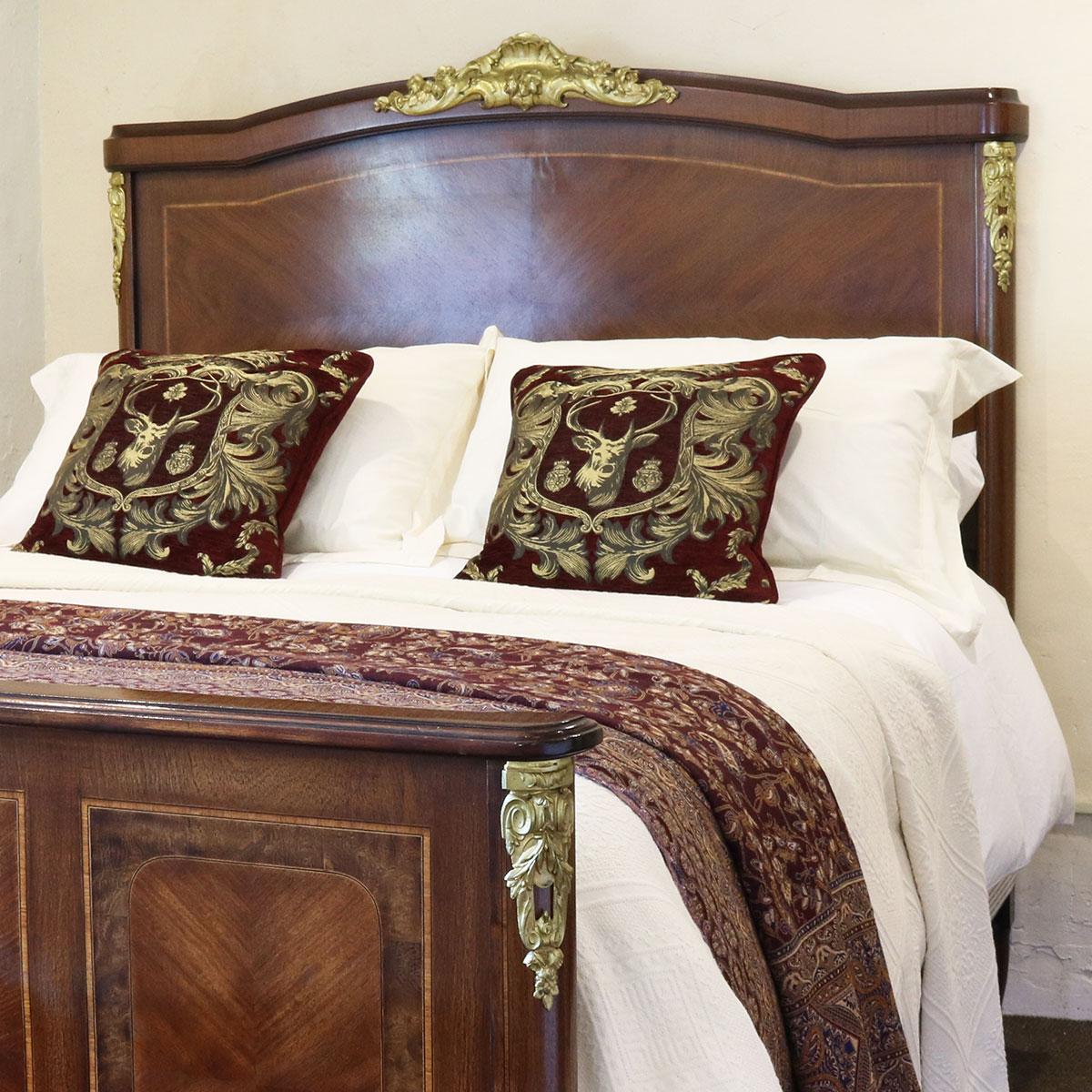 Inlaid Empire Style Antique Bed 2
