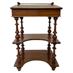 Inlaid English Slant Top Desk Davenport