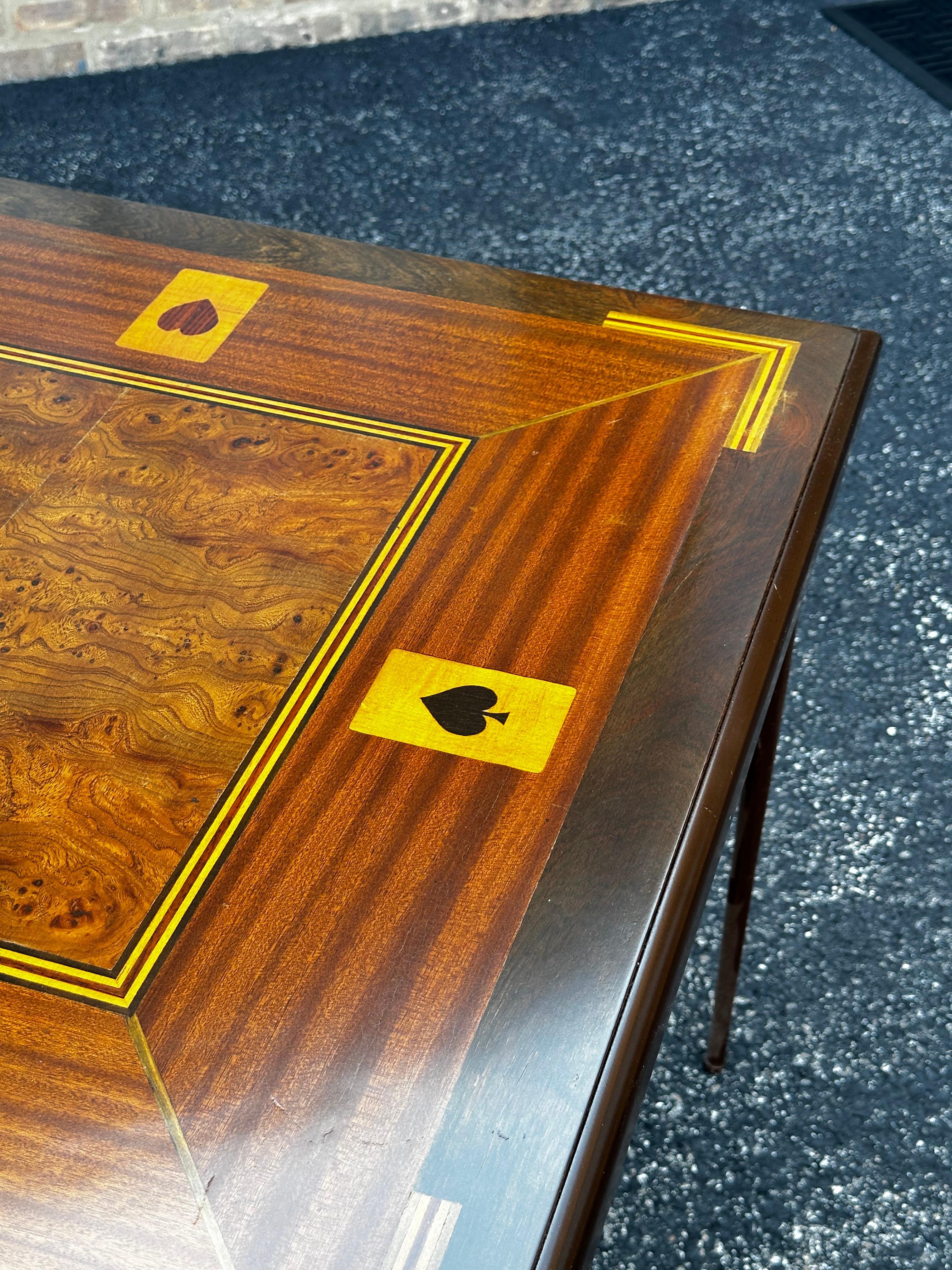 Inlaid Folding Game Table 8