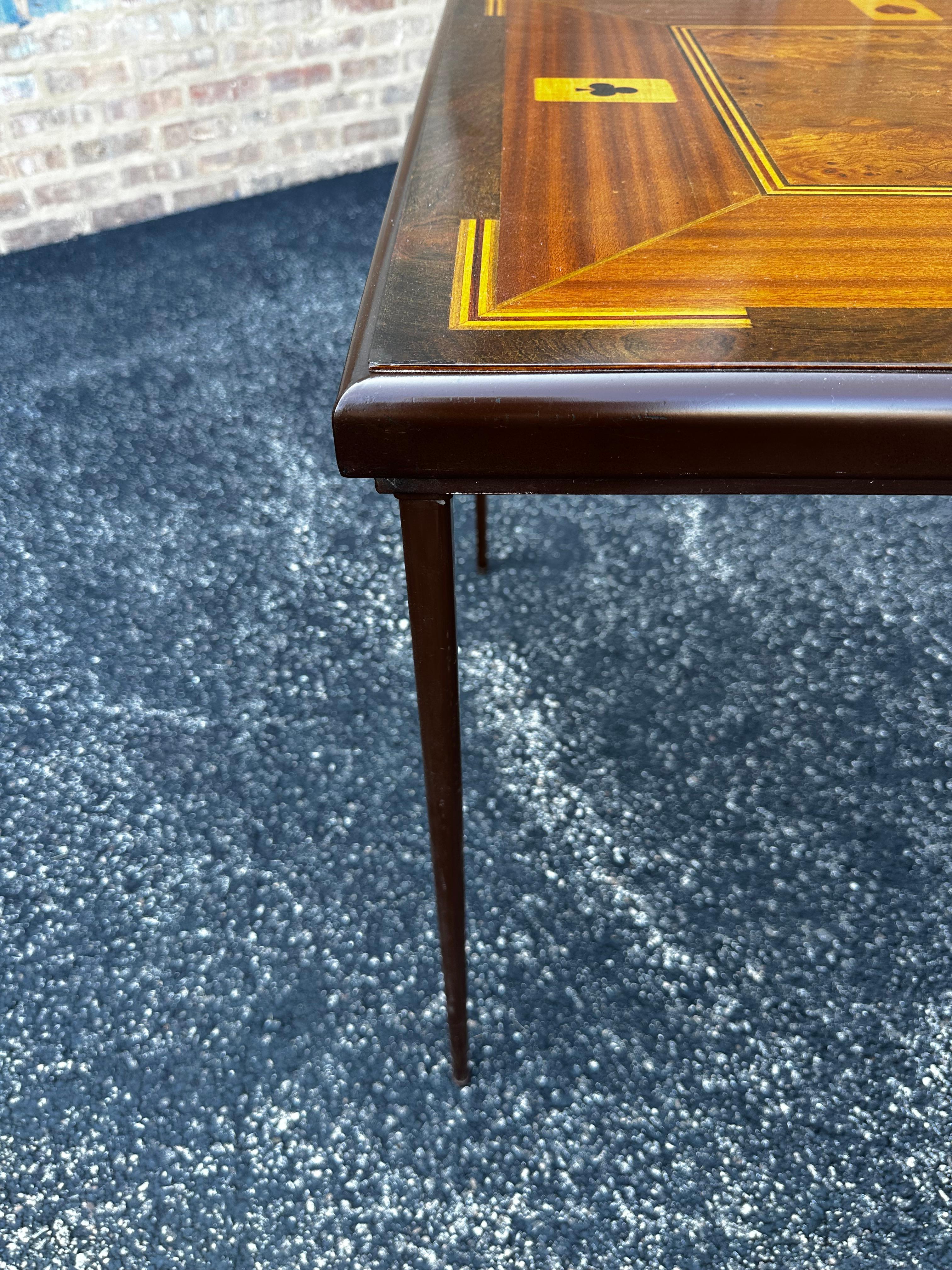 Inlaid Folding Game Table 12