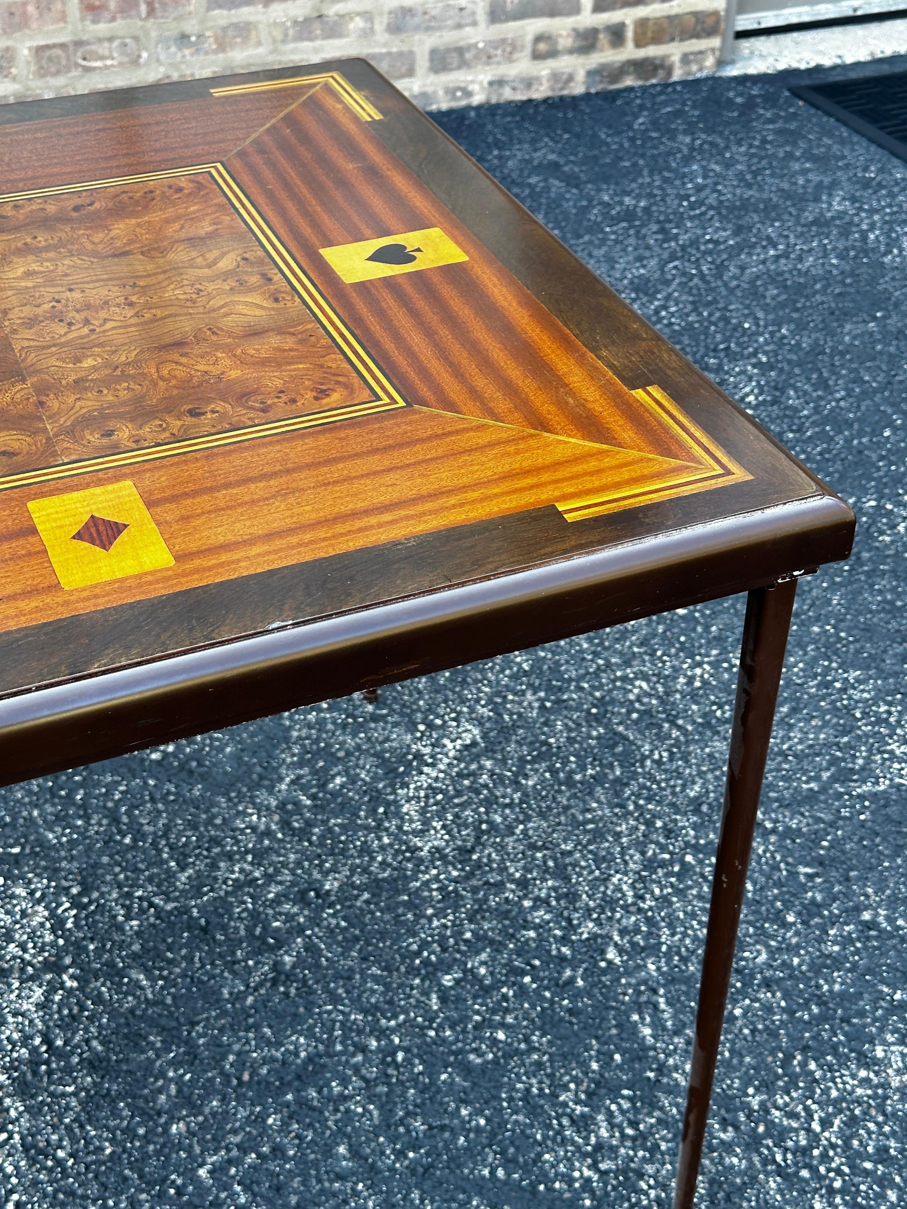 Inlaid Folding Game Table 1