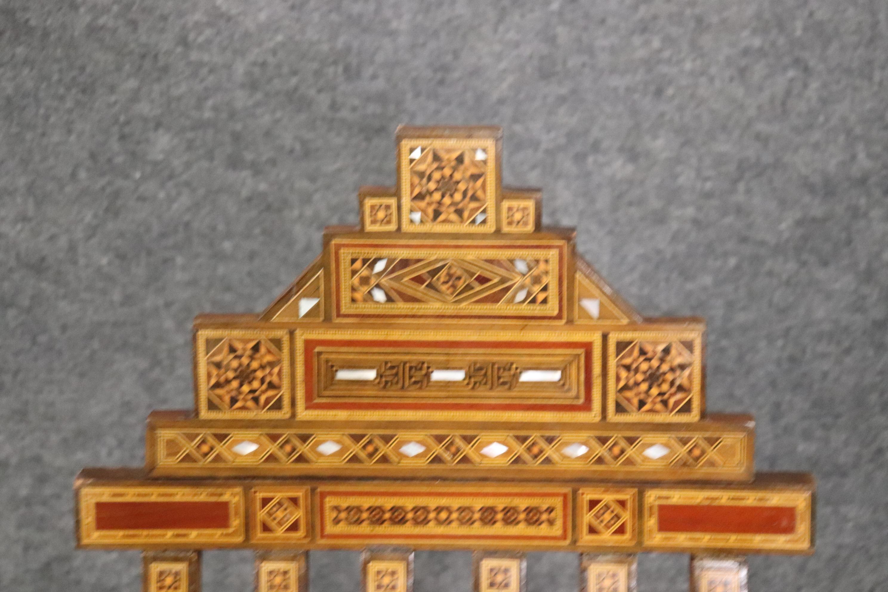Mother-of-Pearl Inlaid Folding Syrian Decorative Chair For Sale