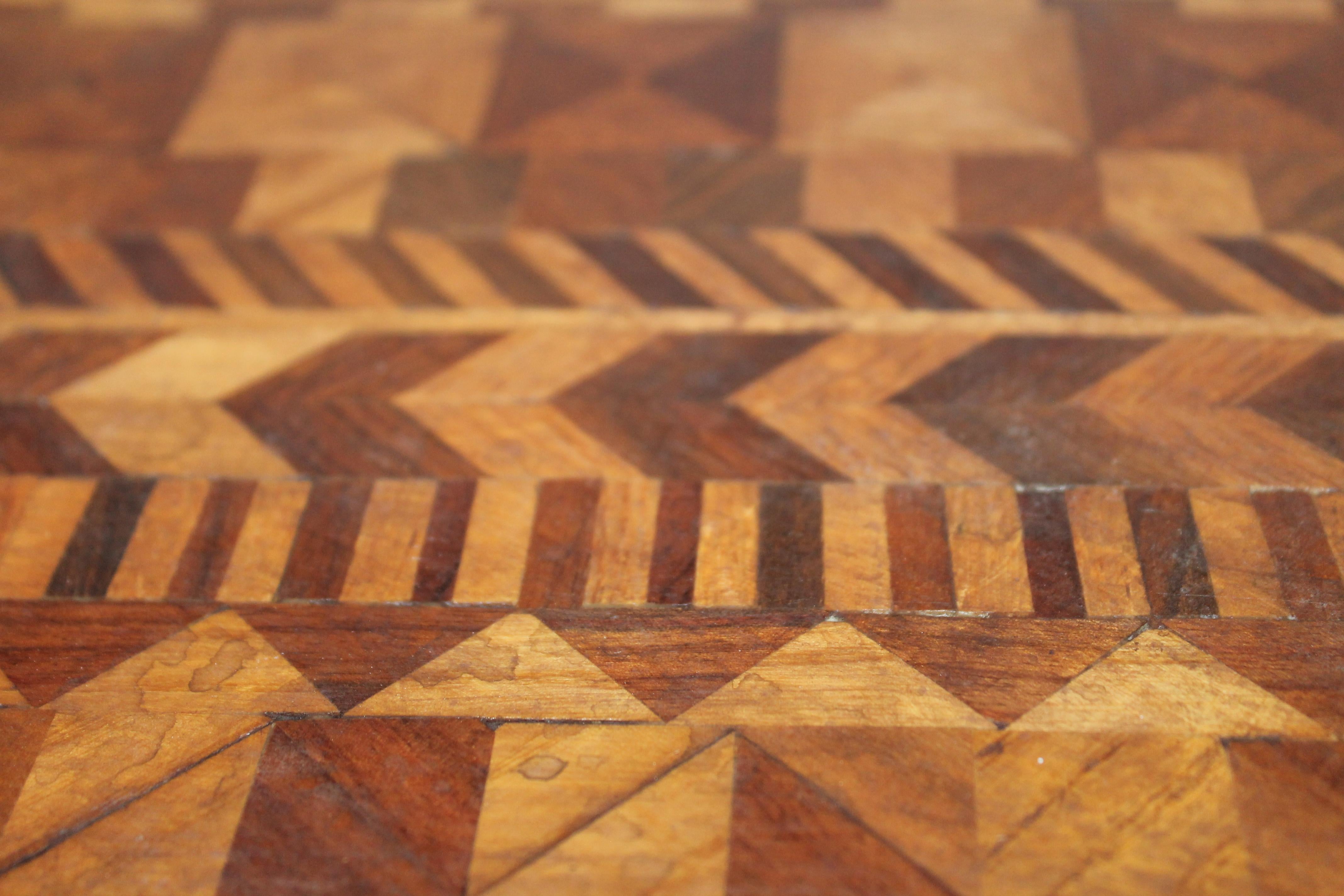 Inlaid Folk Art Side Table 1