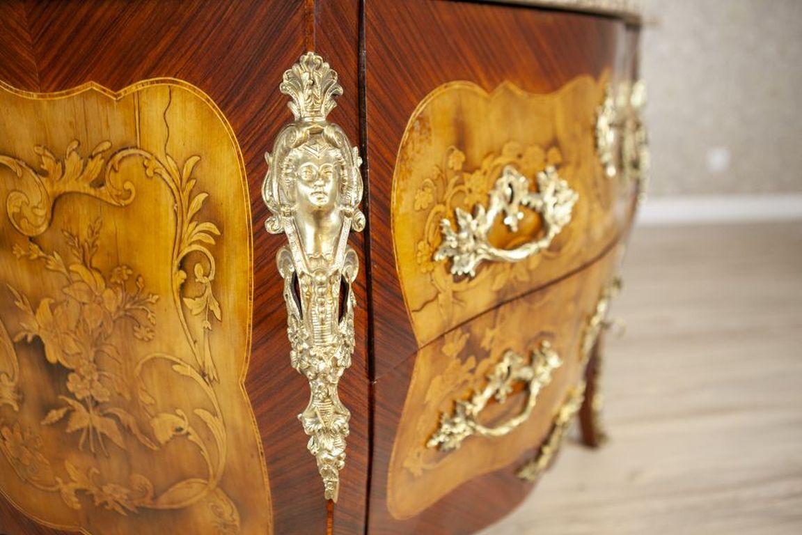 Commode in stile francese del XVIII/XIX secolo con piano in granito in vendita 3