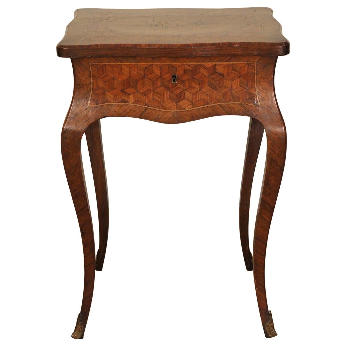 Inlaid French Dressing Table For Sale