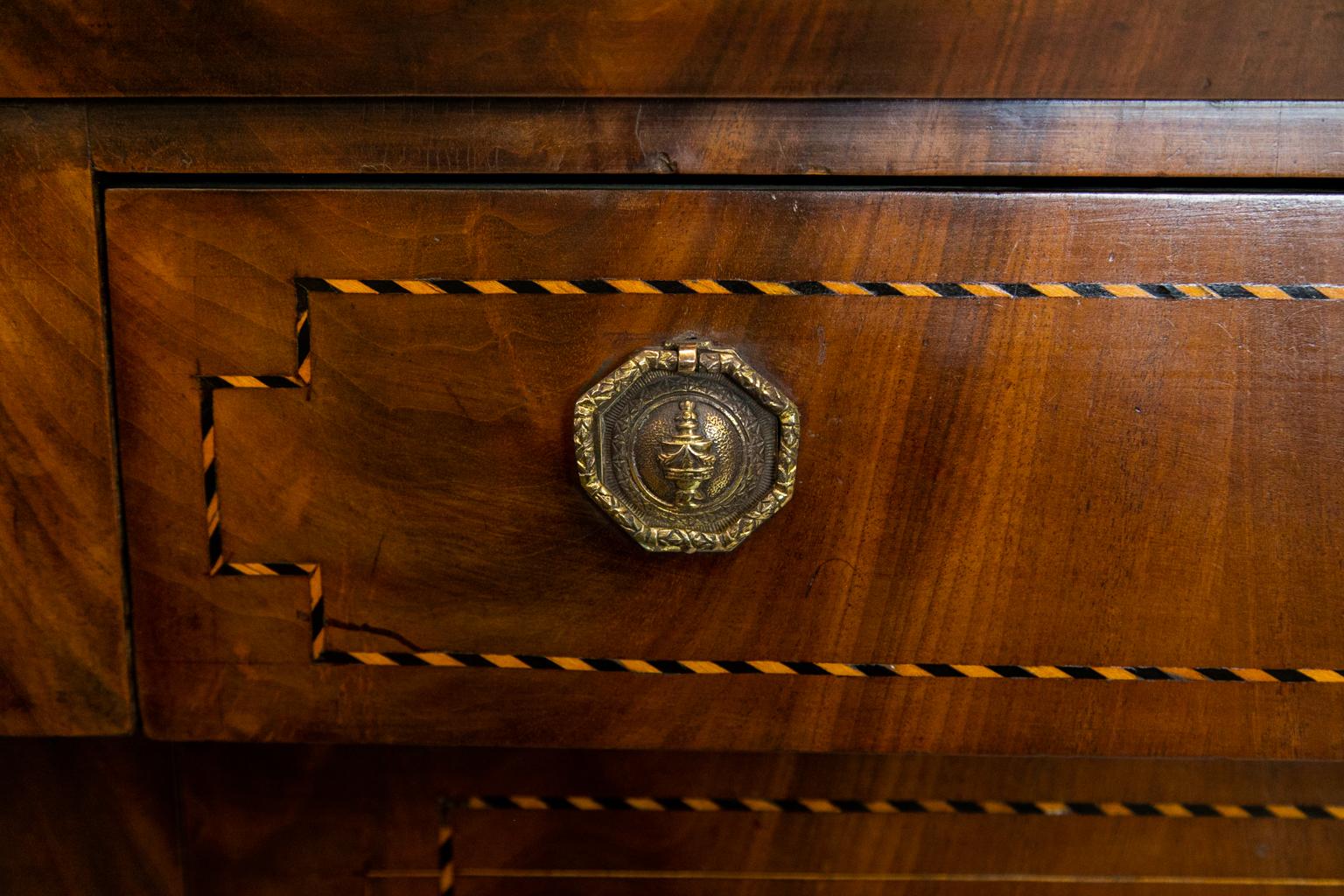 Inlaid French Four-Drawer Chest For Sale 1