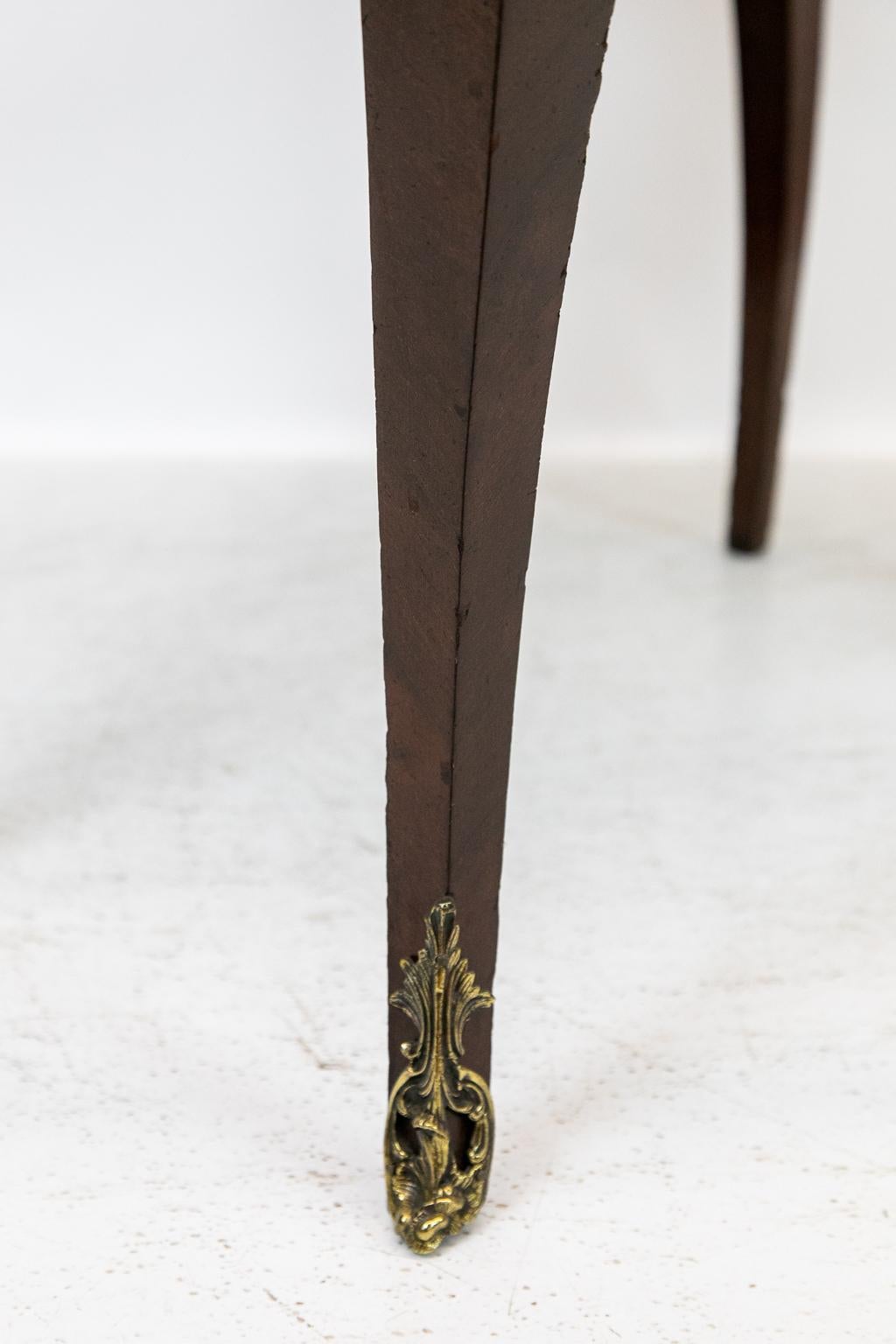 Inlaid French Marble-Top Console Table 2